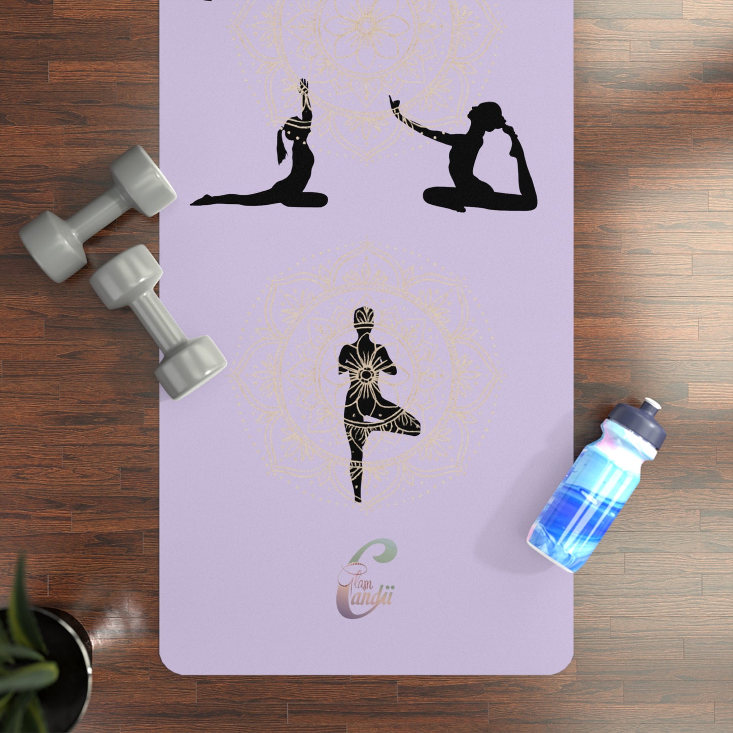 "Breath With Intention " Rubber Exercise Mat