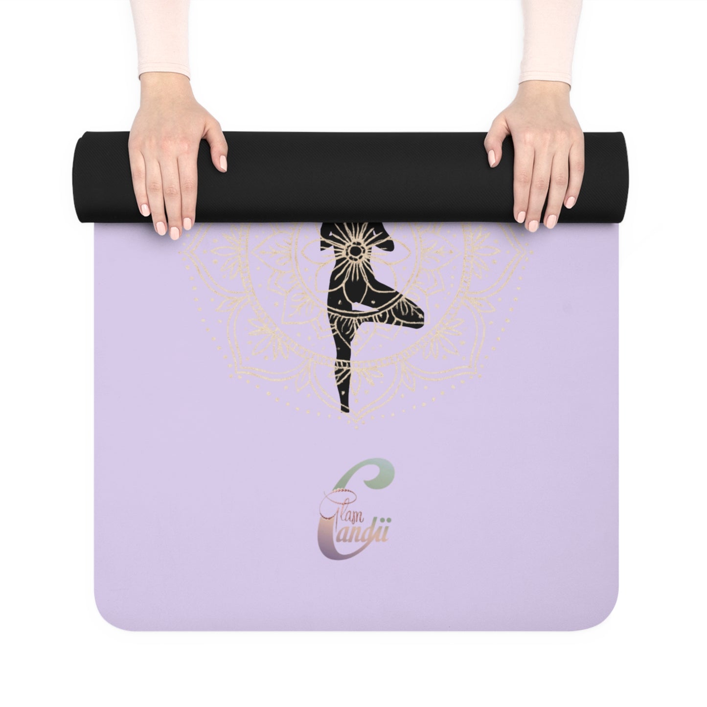 "Breath With Intention " Rubber Exercise Mat