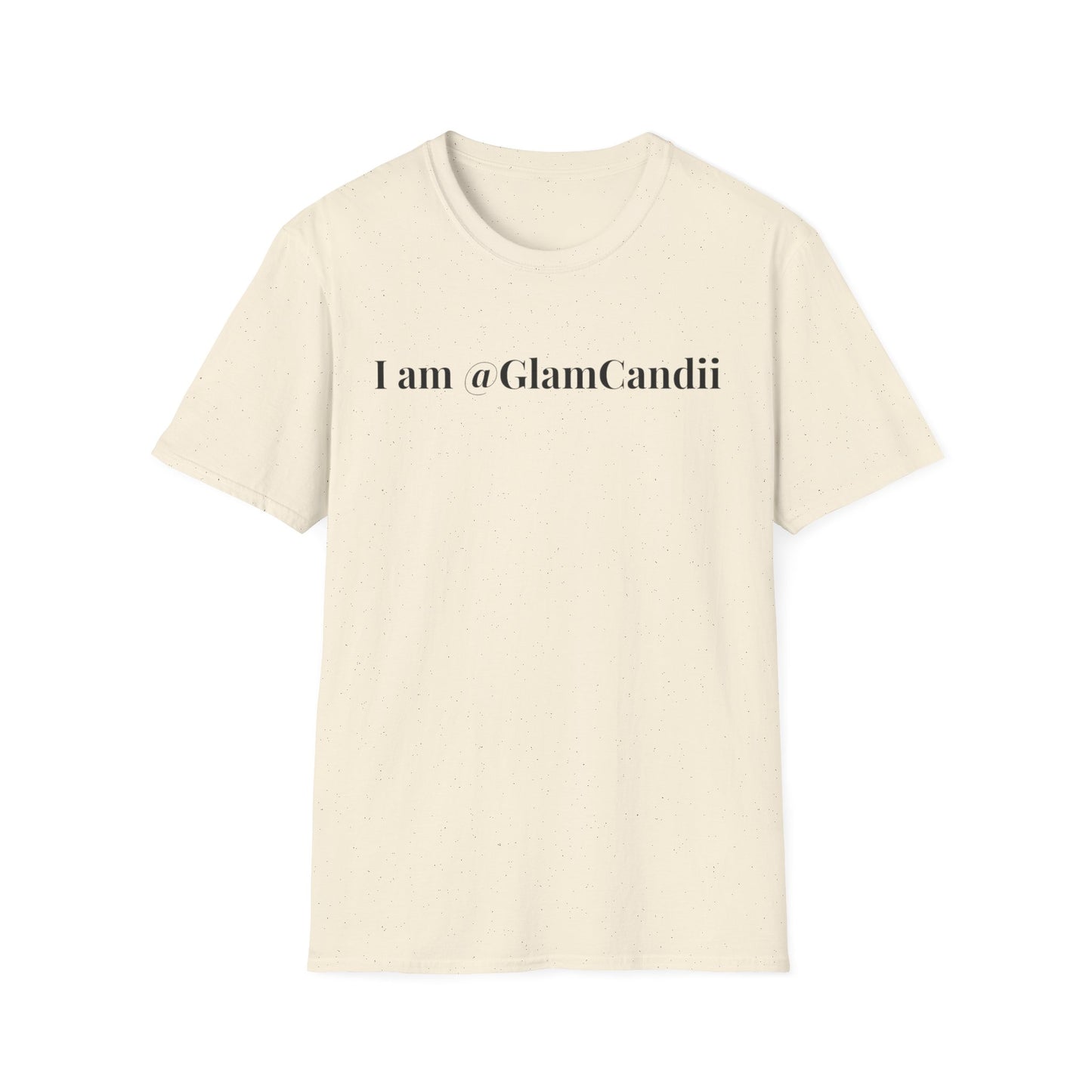 "I am @GlamCandii" - Unisex T-Shirt [Black Font]