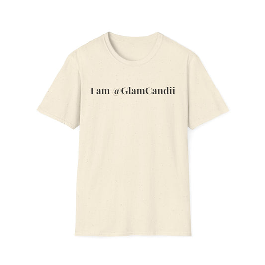 "I am @GlamCandii" - Unisex T-Shirt [Black Font]