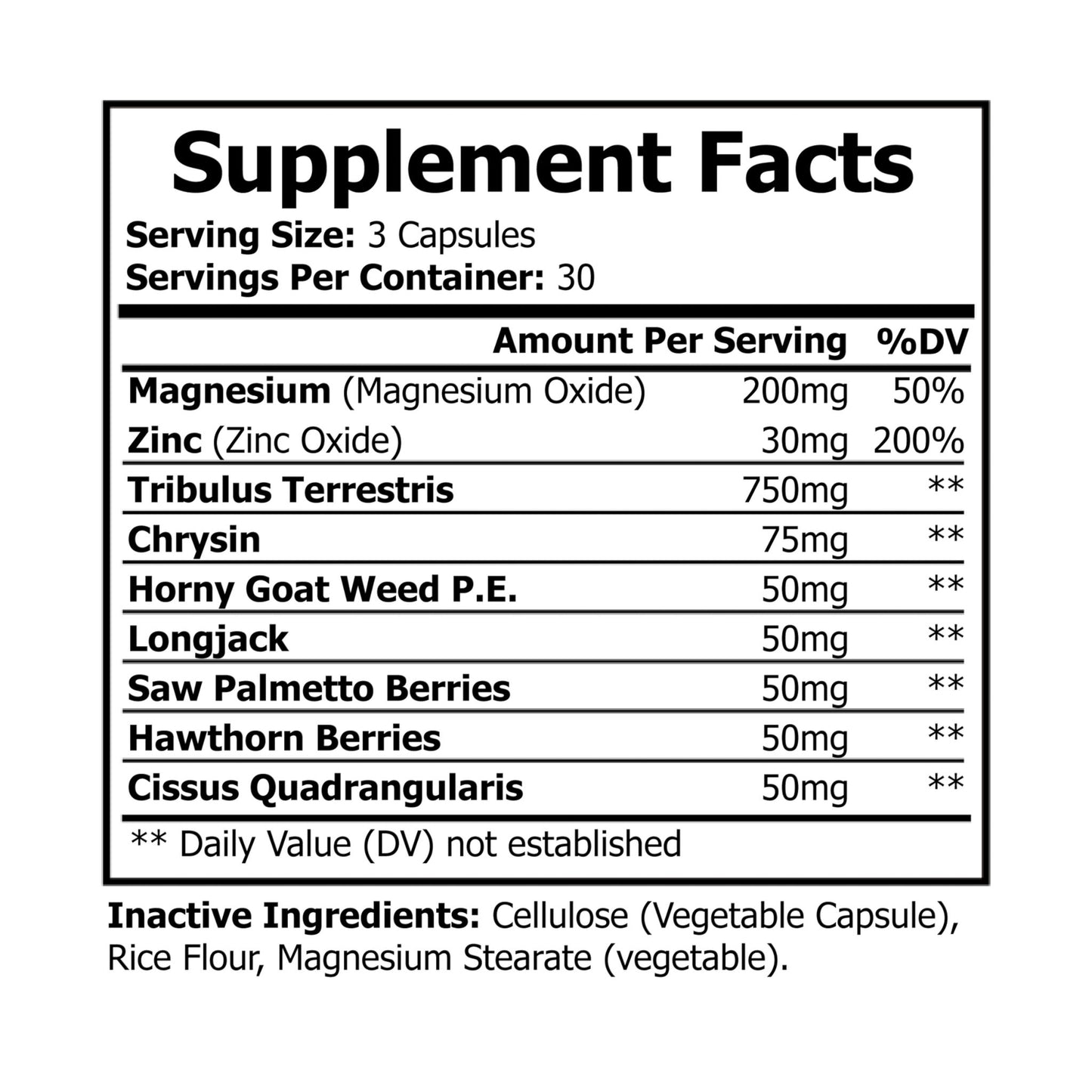 GlamCandii Magnesium Zinc Supplement (90 Capsules)