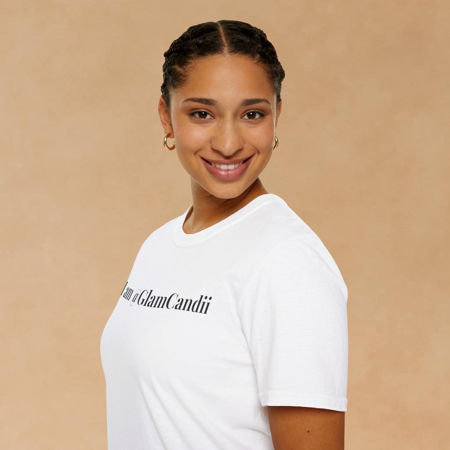 "I am @GlamCandii" - Unisex T-Shirt [Black Font]