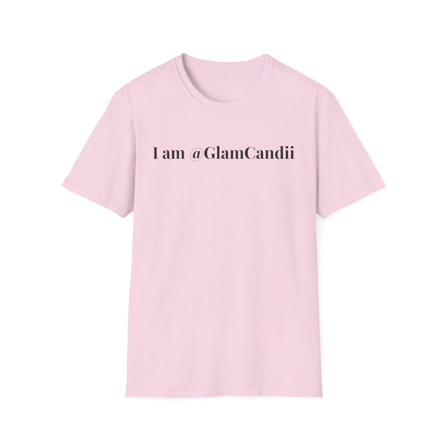 "I am @GlamCandii" - Unisex T-Shirt [Black Font]