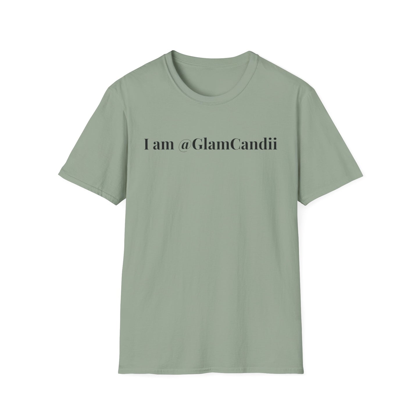 "I am @GlamCandii" - Unisex T-Shirt [Black Font]