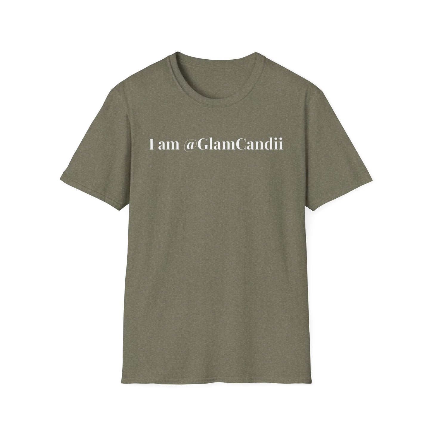 "I am @GlamCandii" - Unisex T-Shirt [White Font]