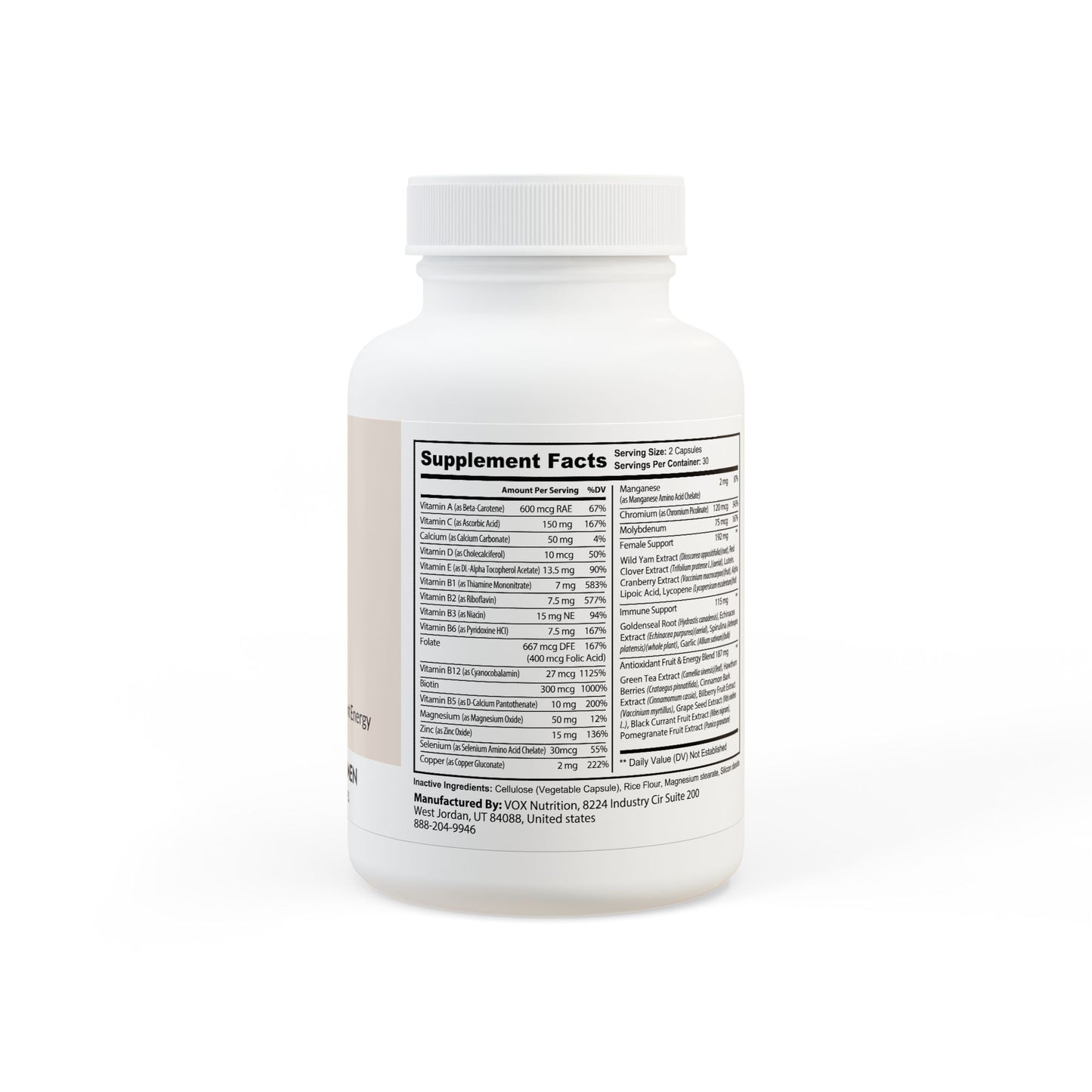 GlamCandii Multivitamin for Women Supplement (60 Capsules)