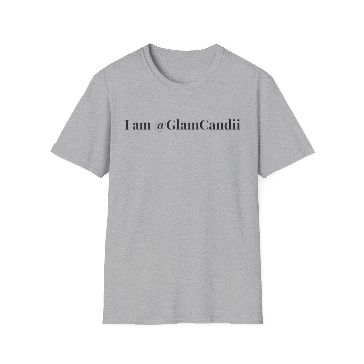 "I am @GlamCandii" - Unisex T-Shirt [Black Font]