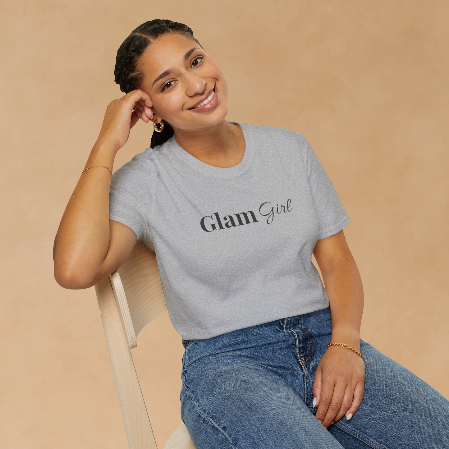 "Glam Girl" - Unisex T-Shirt [Black Font]